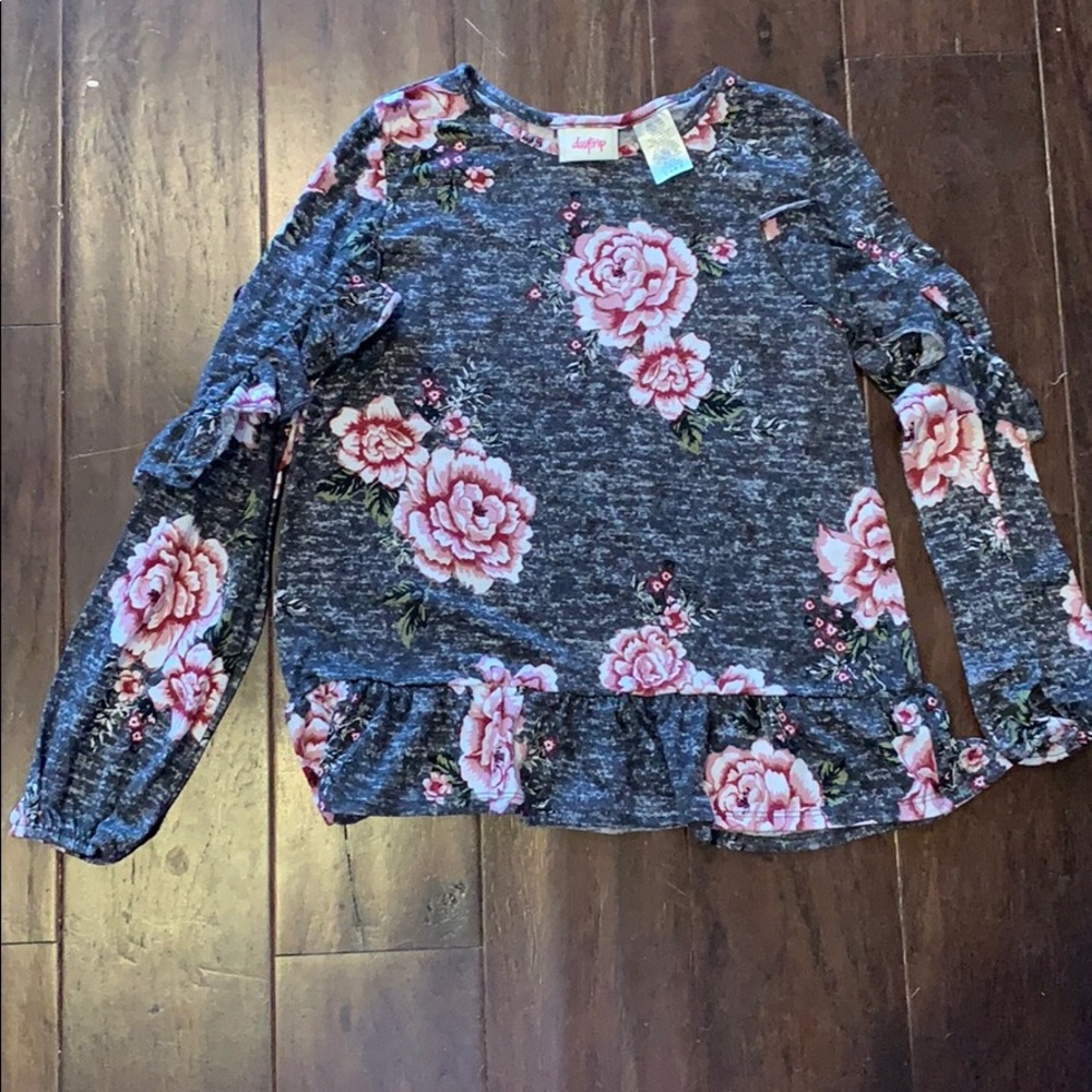Flowered long sleeve shirt